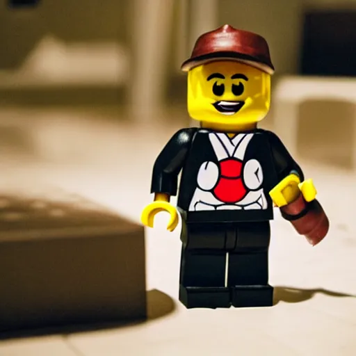 Image similar to mickey rooney as a lego minifigure