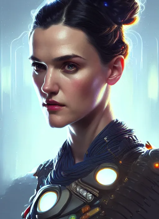 Image similar to portrait of apex legends katie mcgrath, intricate, elegant, glowing lights, highly detailed, digital painting, artstation, glamor pose, concept art, smooth, sharp focus, illustration, art by artgerm and greg rutkowski, artey freytag