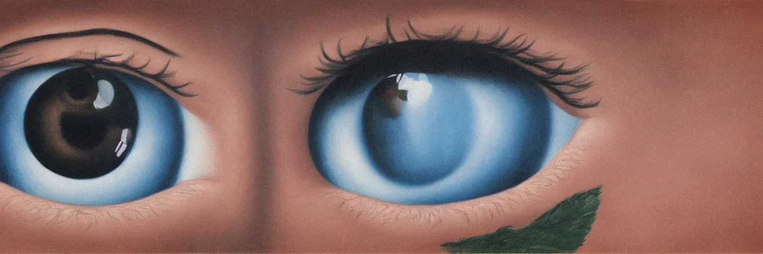 Image similar to eye painting magritte