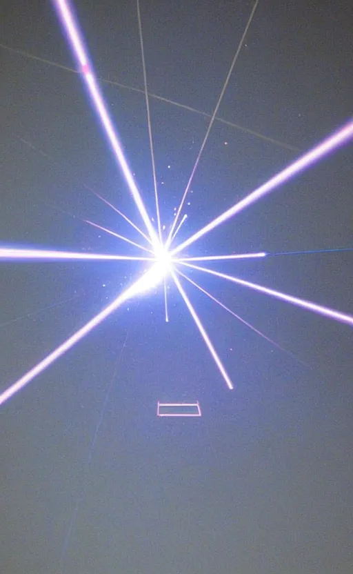 Image similar to “ geometric laser gun, floating in dark space ”