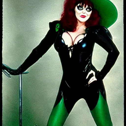 Image similar to elvira as the riddler