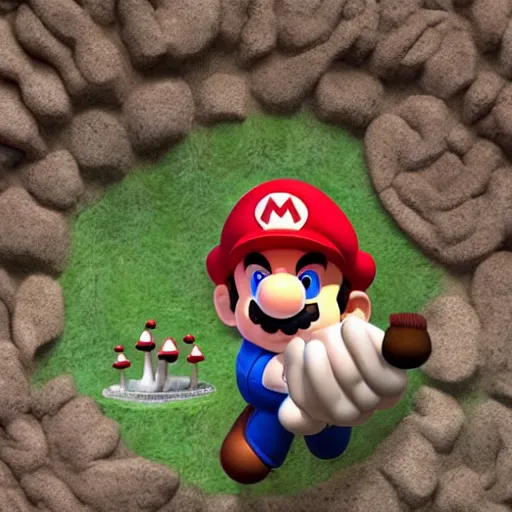 Image similar to mario finds a mushroom