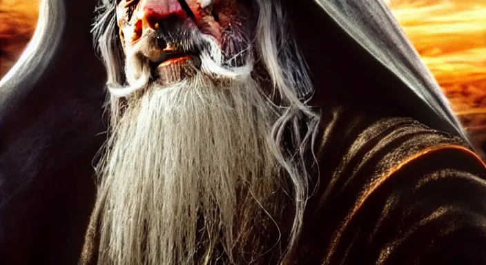 Image similar to sean connery playing gandalf in lord of the rings ( 2 0 0 1 ), award winning character art, by various concept artists, hyperrealistic face, photorealistic render