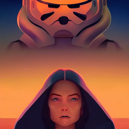 Image similar to face icon stylized minimalist star wars 1 9 7 7, loftis, cory behance hd by jesper ejsing, by rhads, makoto shinkai and lois van baarle, ilya kuvshinov, rossdraws global illumination