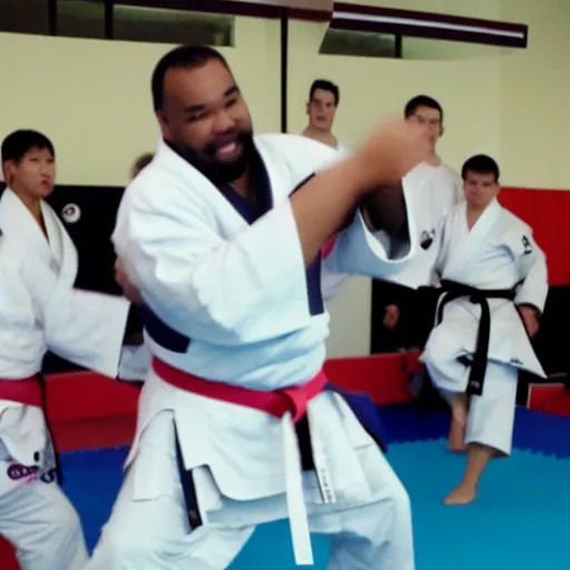 Image similar to taekwondo with raekwon at dojo rendered by pedro conti