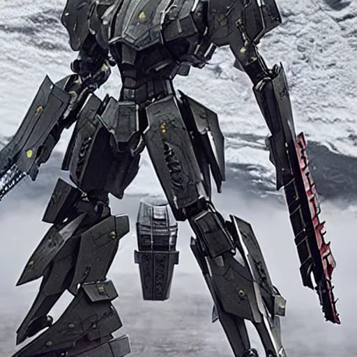 Image similar to cinematic still in ps 5 armoredcore 6 and real steel movie and westworld and pacific rim movie, one slim full body ornate armored core by fujioka kenki and by mamoru nagano