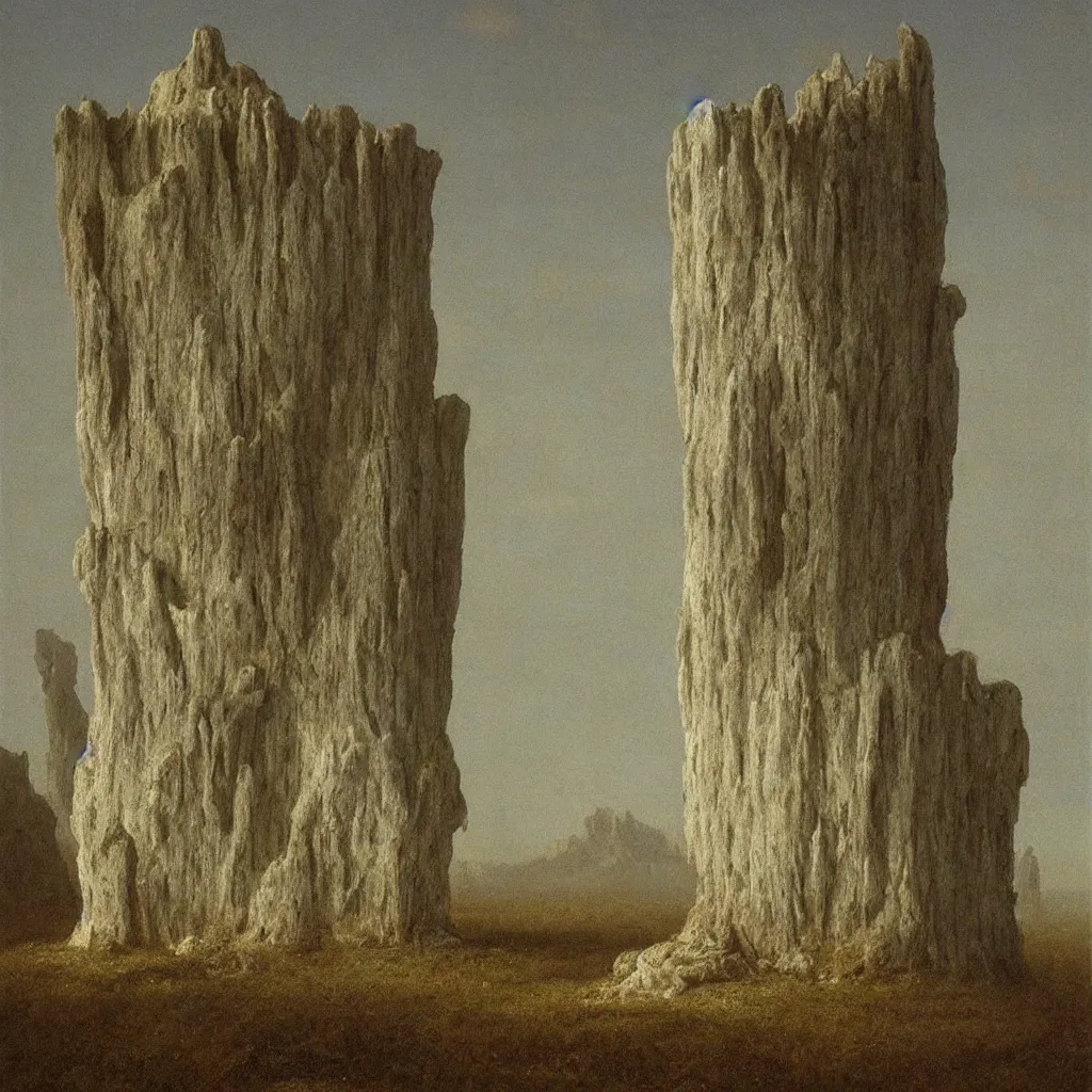 Prompt: a single colorful! fungus tower white! clear empty sky, a high contrast!! ultradetailed photorealistic painting by franz sedlacek, hard lighting, masterpiece