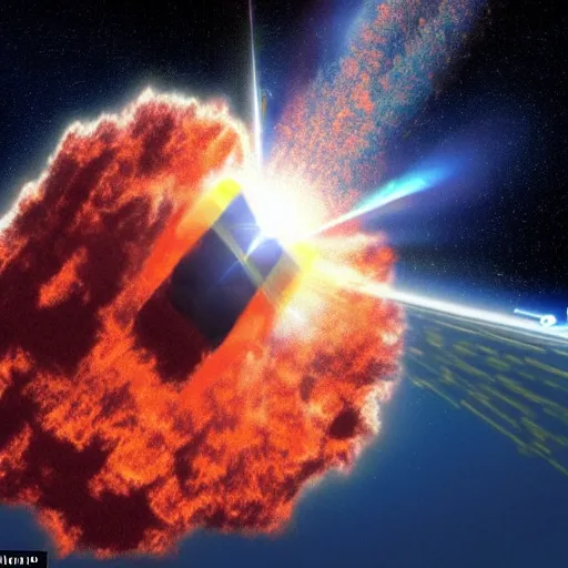 Image similar to YES! Roundabout starts playing as a blazing hot comet hits earth, Realistic, HDR, HDD, Real Event, Caught by James Webb Telescope,