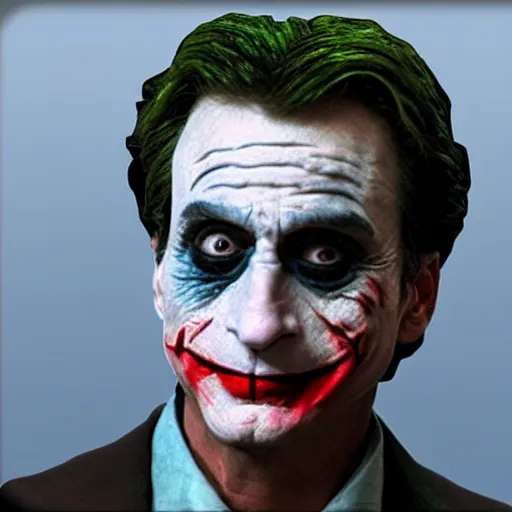 Image similar to Bob Saget as The Joker, still from the Dark Knight, detailed, 4k