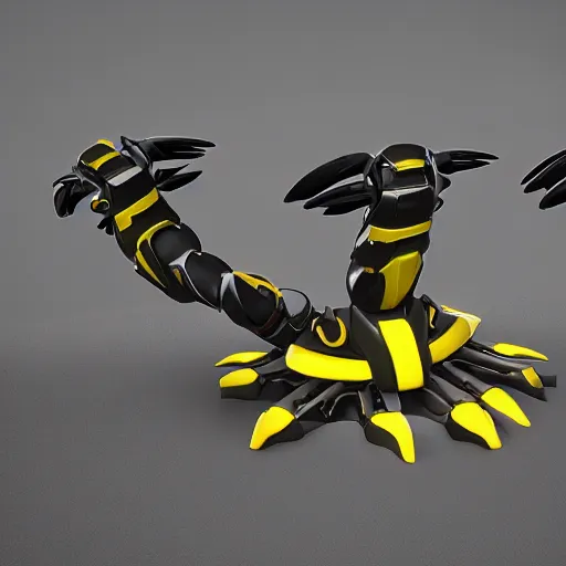 Image similar to hard surface, robotic platform, based on bumblebee, 6 claws, unreal engine