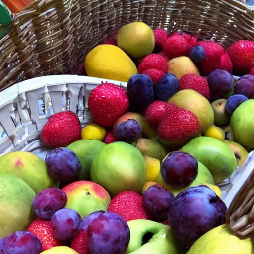 Prompt: everyone is sad because all the fruit baskets have disappeared