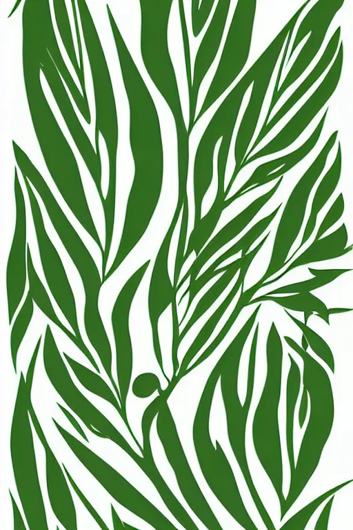 Prompt: minimalist boho style art of a green leave, illustration, vector art