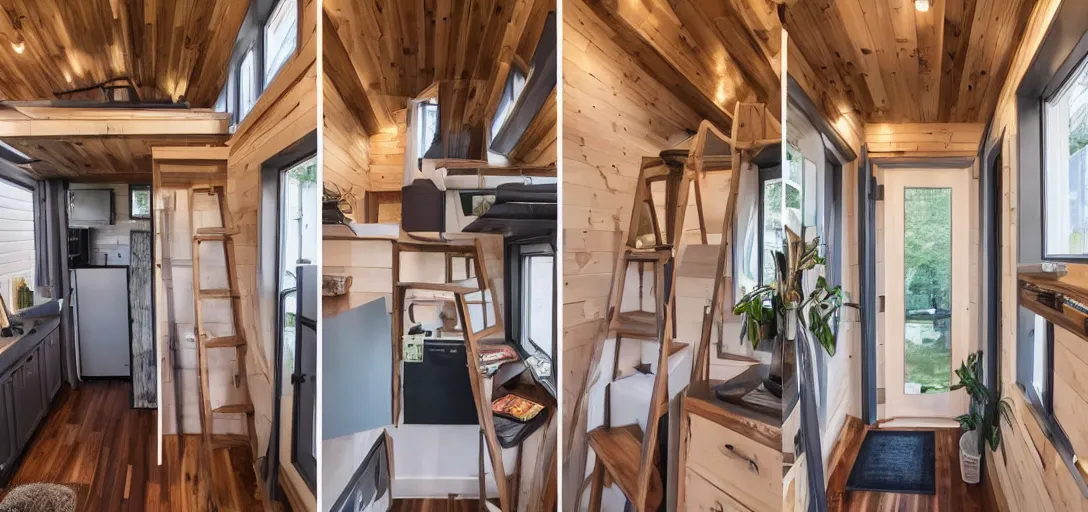 Prompt: tiny home is architecturally similar to the taj mahal