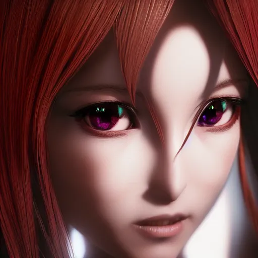 Image similar to Render of a beautiful 3d anime woman, octane render, unreal engine.