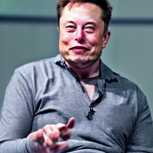 Image similar to elon musk sitting on toilet, but elon musk is yoda