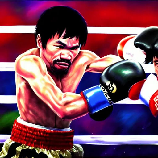 Image similar to manny pacquiao, painting by makoto shinkai, featured on pixiv, deviantart hd