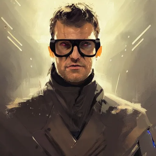 Image similar to portrait of a man by greg rutkowski, he looks like gabriel macht with black googles, wearing futuristic flying jacket, highly detailed portrait, scifi, digital painting, artstation, concept art, smooth, sharp foccus ilustration, artstation hq