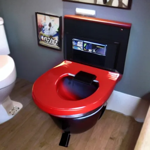 Image similar to gaming chair combined with a toilet