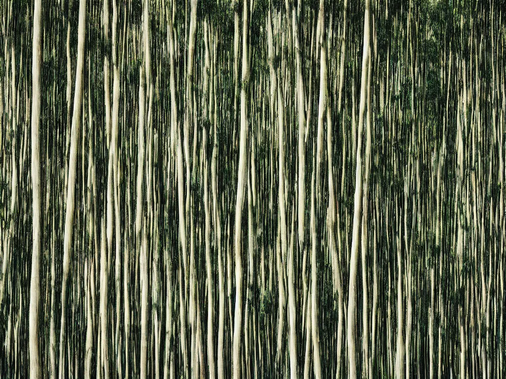 Image similar to long exposure photograph of eucalyptus trees by gursky