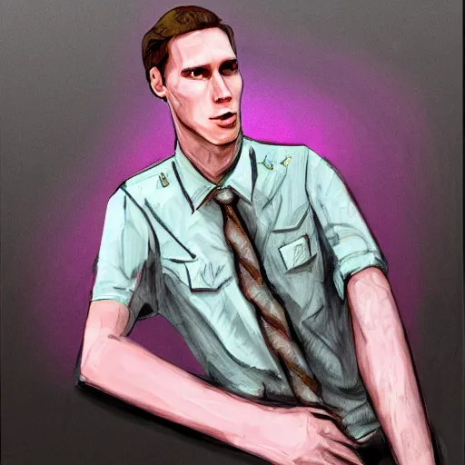 Image similar to jerma 9 8 5 in disco elysium, portrait art