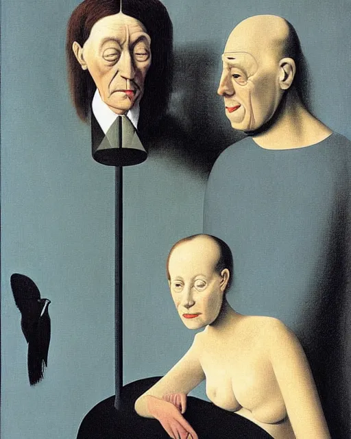 Prompt: master and margaret by carrington, bosch, dali, barlowe, magritte