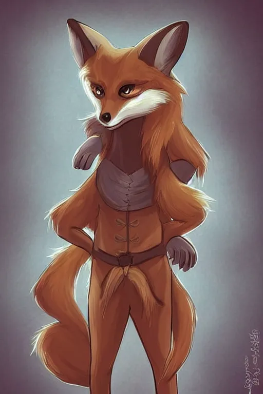 Image similar to a cute medieval anthropomorphic fox with a fluffy tail, comic art, trending on furaffinity, cartoon, kawaii, backlighting, furry art!!!, cool shading, concept art