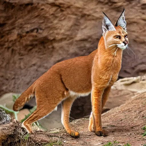 Image similar to high quality closeup shot of a caracal