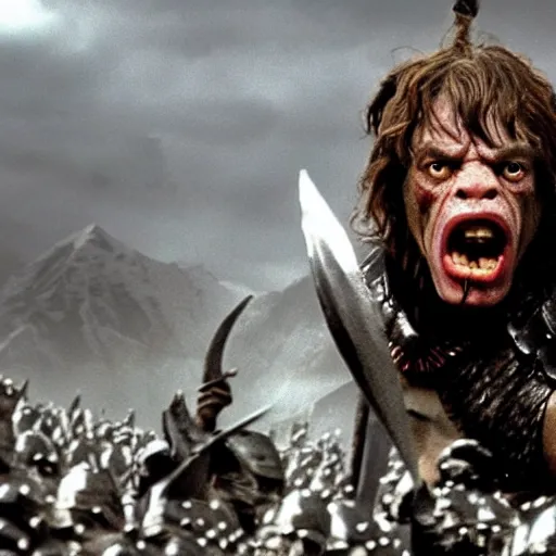 Image similar to Mick Jagger as an orc in Lord of The Rings 2001