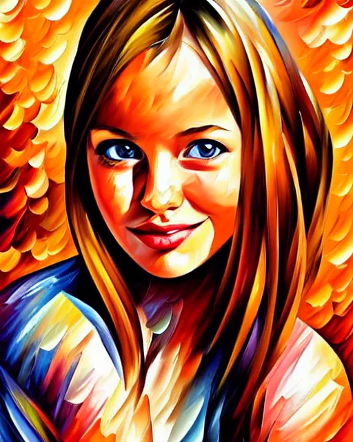 Prompt: girl artwork by leonid afremov, golden hour, illustration, highly detailed, simple, smooth and clean vector curves, no jagged lines, vector art, smooth, artstation