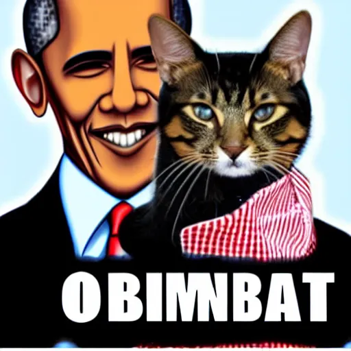 Image similar to obama is a cat