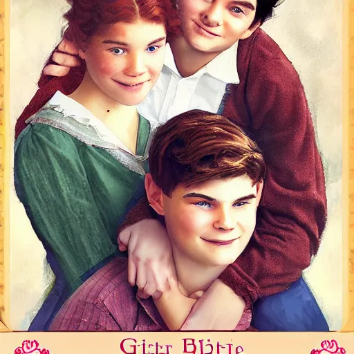 Prompt: Gilbert Blythe from anne with an e as college students, digital art