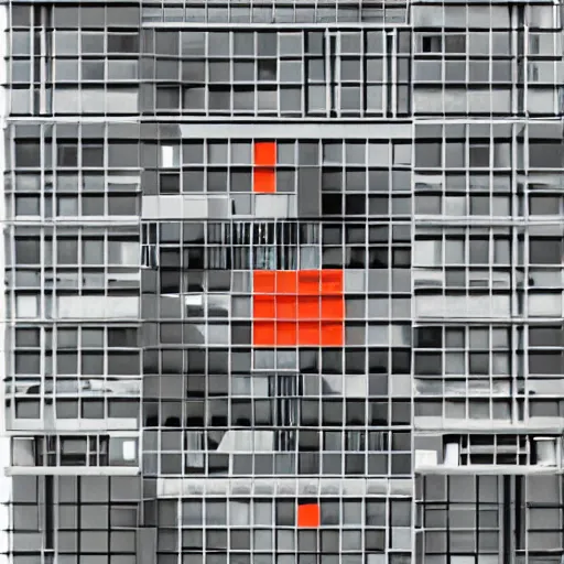Image similar to blocky architecture abstraction depthcore detailed bauhaus by the designers republic, warp records