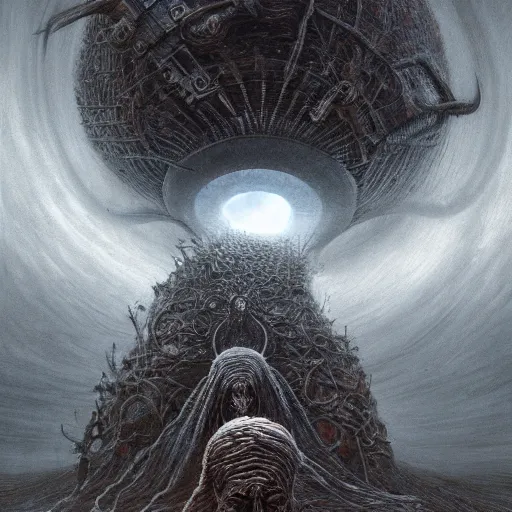 Image similar to metahumans falling in the vortex sky, horror art, by beksinski, szukalski, giger, pyromallis, dzo, iris compiet, seb mckinnon, digital art, highly detailed, intricate, sharp focus, trending on artstation hq, deviantart, pinterest, unreal engine 5, 4 k uhd image