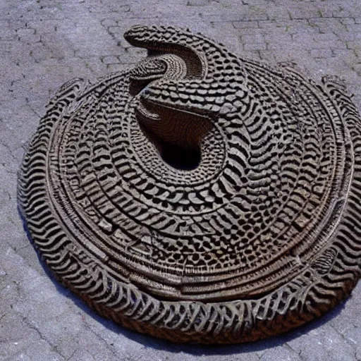 Prompt: naga serpent god, honeycomb structure, highly detailed, intricate, beautiful craftsmanship, famous artist,