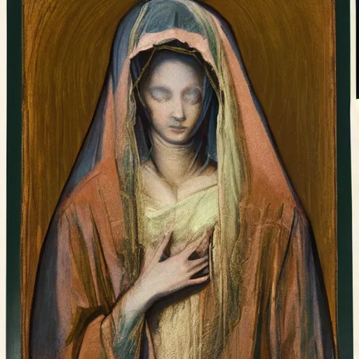 Prompt: veiled virgin