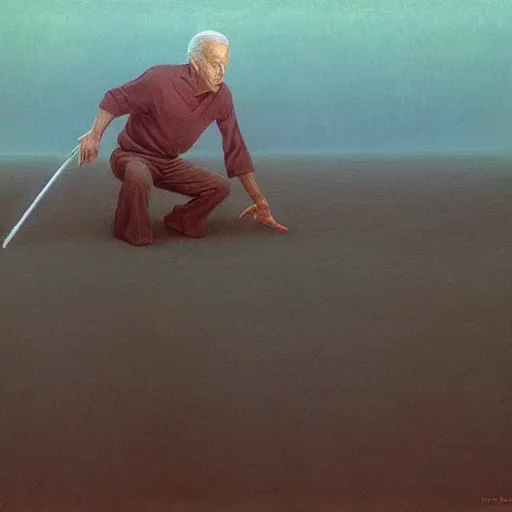 Image similar to Joe Biden. Failure. Zdzisław Beksiński