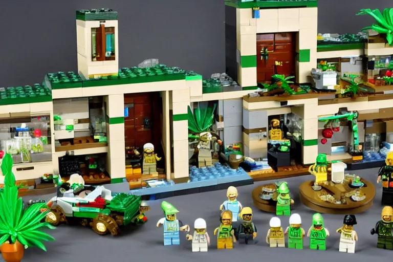 Image similar to yoda's cannabis farm 1 9 8 5 lego set