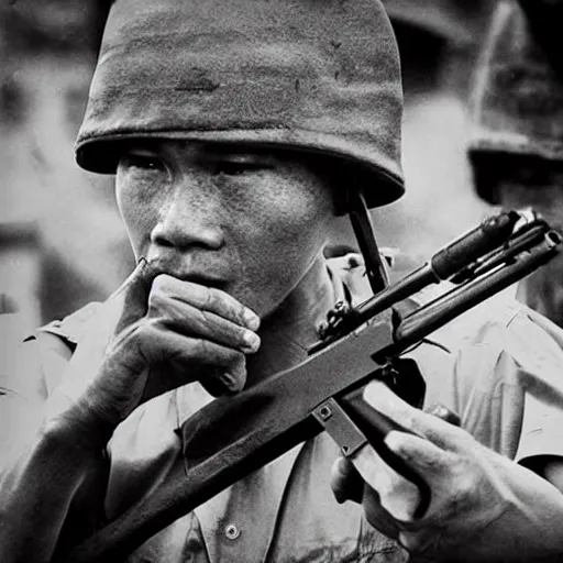 Image similar to vietnam war realistic photography