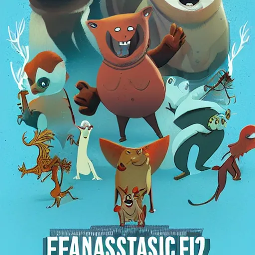 Image similar to Fantastic Animals 2: A New enemy, movie poster, artwork by Cory Loftis