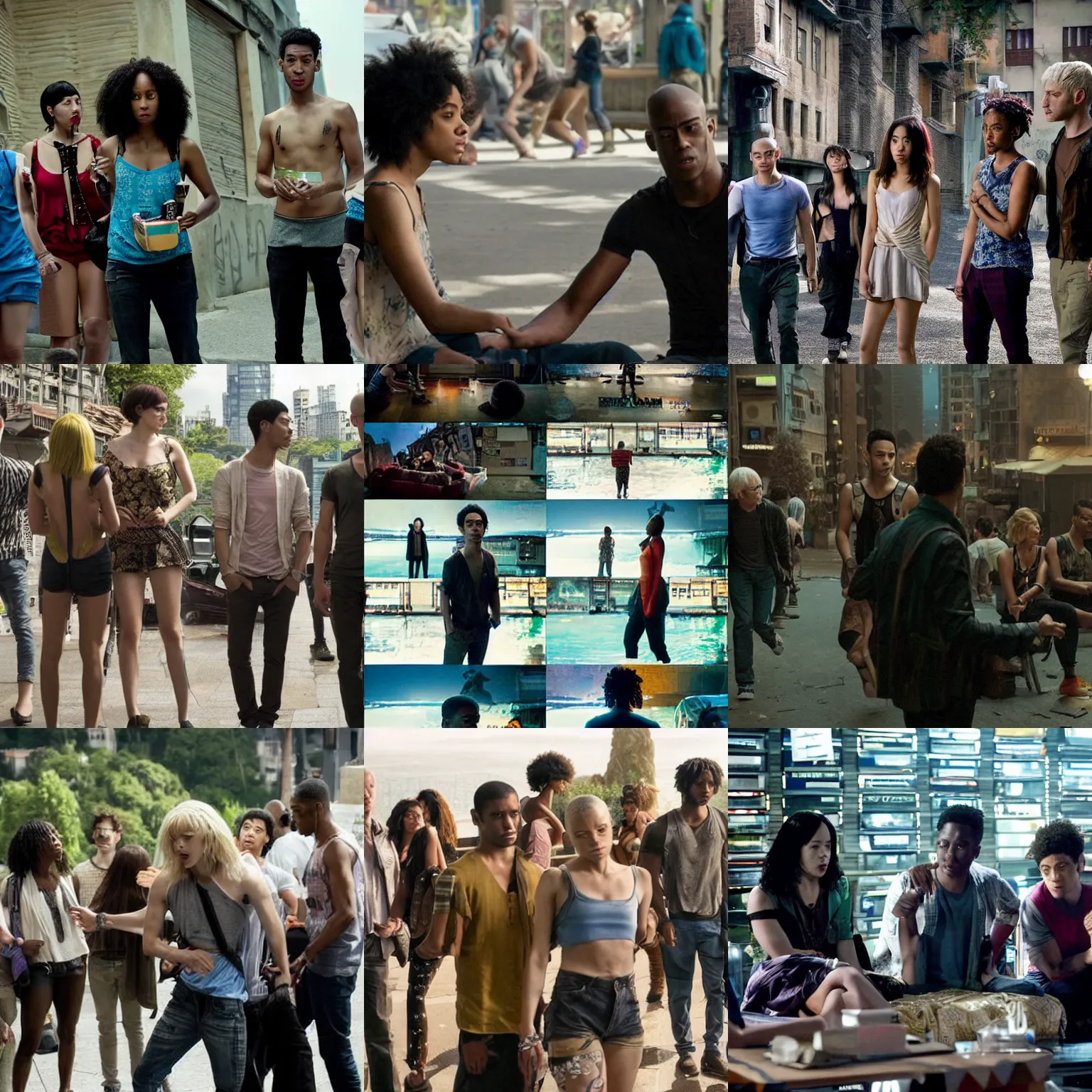 Prompt: a scene from sense 8 ( tv show )