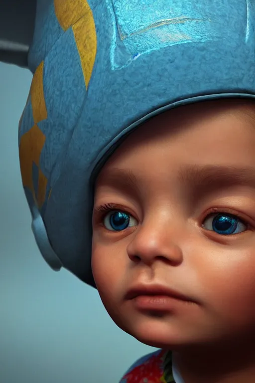 Prompt: hyperrealistic little boy close - up portrait, the portrait is decorated with art deco patterns, hyperrealistic, volumetric lighting, ultra detailed, elegant, octane render, blue and gold, 8 k, trending on artstation, unreal engine