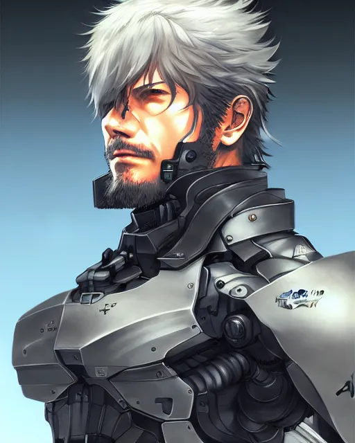 Image similar to metal gear rising senator armstrong, portrait shinkai makoto studio ghibli studio key hideaki anno sakimichan stanley artgerm lau rossdraws james jean marc simonetti elegant highly detailed digital painting artstation pixiv