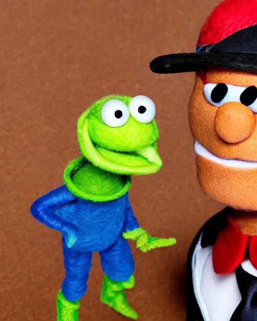 Prompt: john cena as a muppet. highly detailed felt. hyper real photo. 4 k.