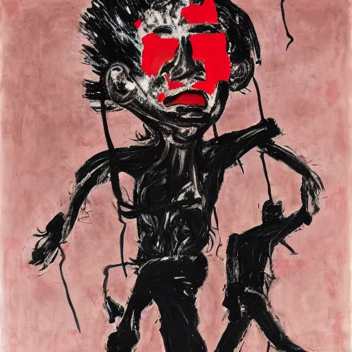 Image similar to vengeance, by georg baselitz