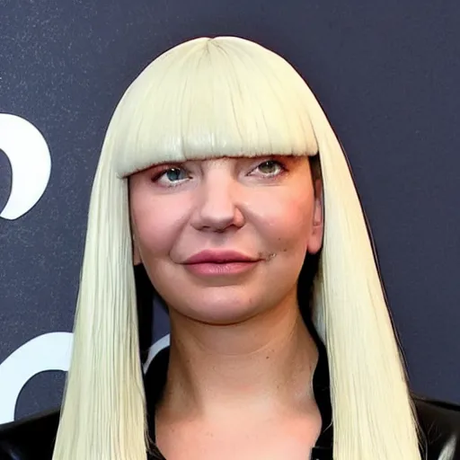 Prompt: Sia furler in a leather