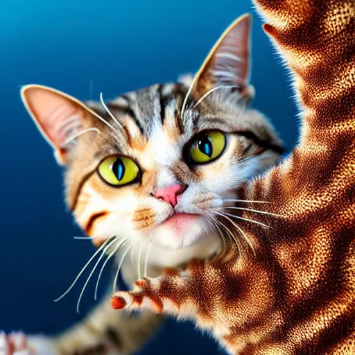 Image similar to a starfish - cat - hybrid, animal photography