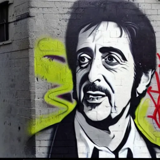 Image similar to graffiti of al pacino