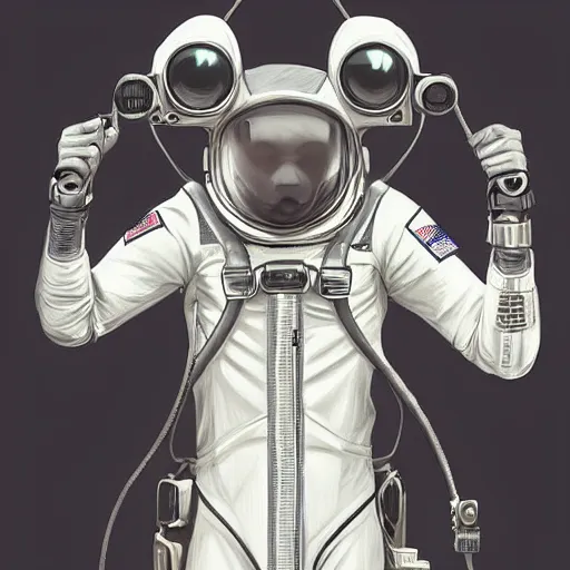 Prompt: a kangaroo in a astronaut suit, 3d, sci-fi fantasy, intricate, elegant, highly detailed, lifelike, photorealistic, digital painting, artstation, illustration, concept art, sharp focus, art in the style of Shigenori Soejima