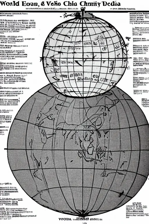 Prompt: world globe, earth, comunism, china, usa, europe, infinity column, covid, virus, scabies, desease, opus dei