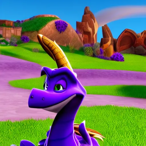 Prompt: photo of spyro